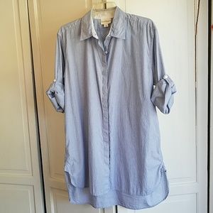 PURE DKNY long pinstriped shirt L